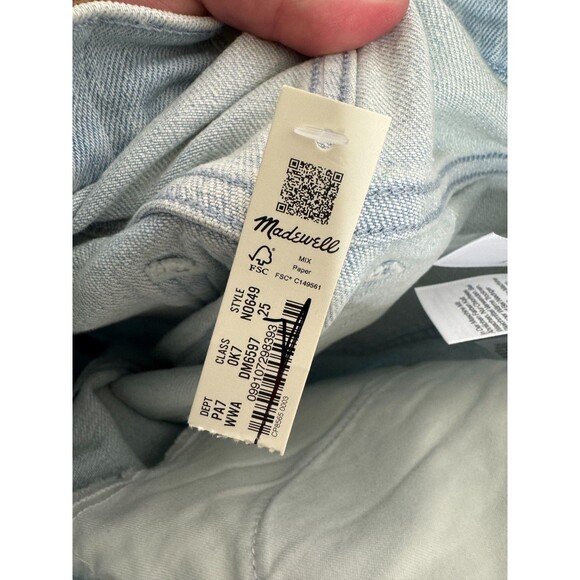 Madewell Womens Sz 25 90s Straight Jeans Ward Wash Comfort Stretch High Rise NWT - Picture 14 of 16